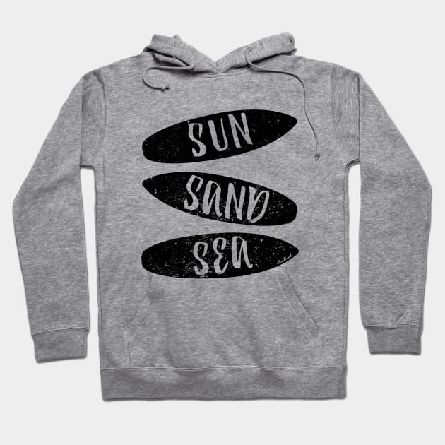 Sun Sand and Sea Hoodie by cloudlanddesigns